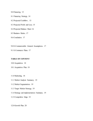 Intro nursery and primary school business plan | DOCX