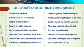 Key Features
 