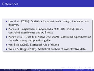 Introductory Online Controlled Experiments | PDF