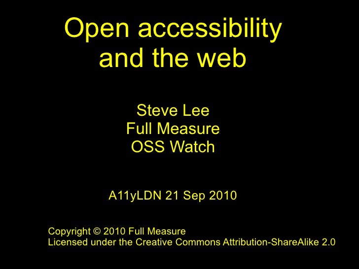 Open Accessibility What Does open Mean And What Are The Web Acces 