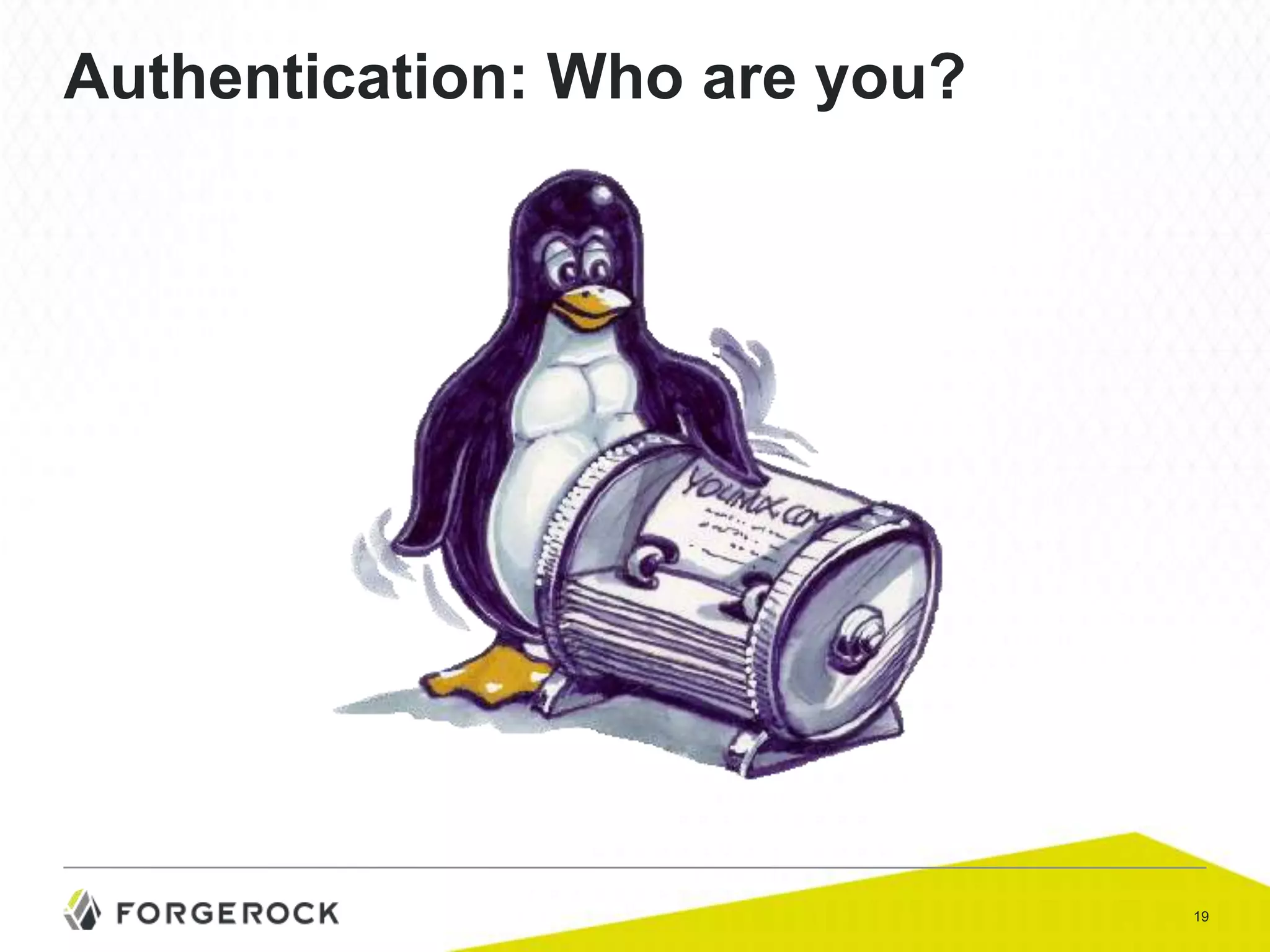 Authentication: Who are you?

19

 