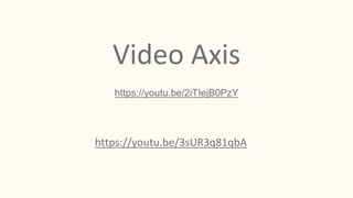 Video Axis
https://youtu.be/3sUR3q81qbA
https://youtu.be/2iTIejB0PzY
 