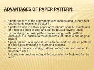Pattern Paper In Pattern Making Introduction to Pattern making | PPTX