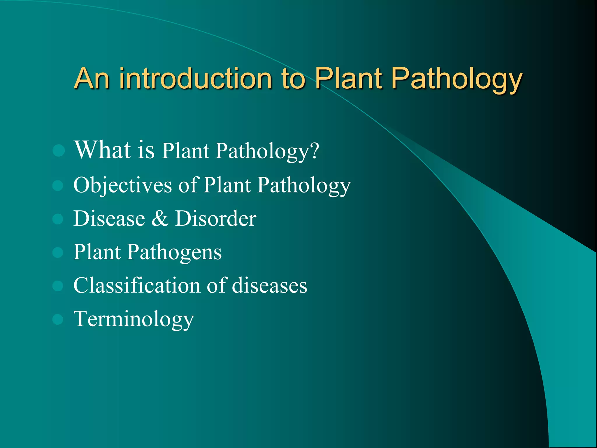 Introduction to plant pathology | PDF