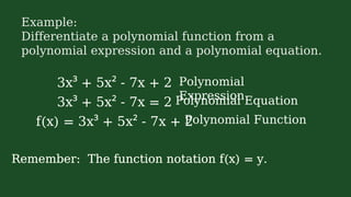 A lesson in grade 10 - Intro Polynomial-Function | PPTX