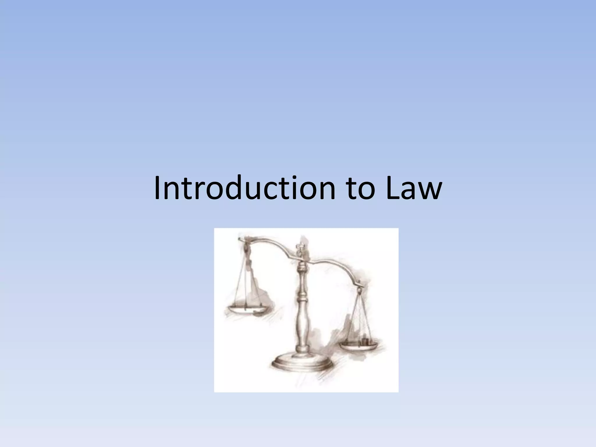 Introduction to Law