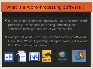 Word Processing Software Examples