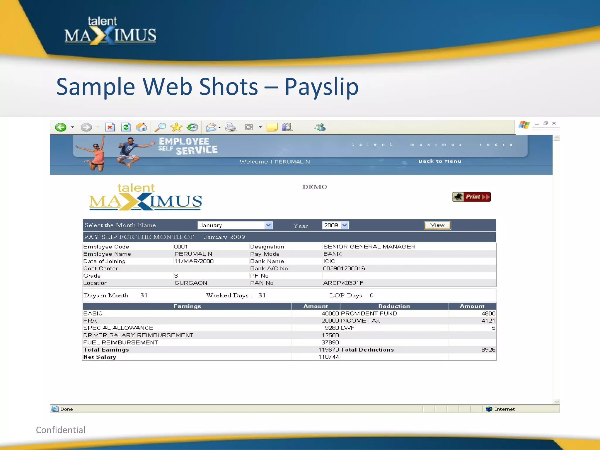 Sample Web Shots – Payslip Confidential 