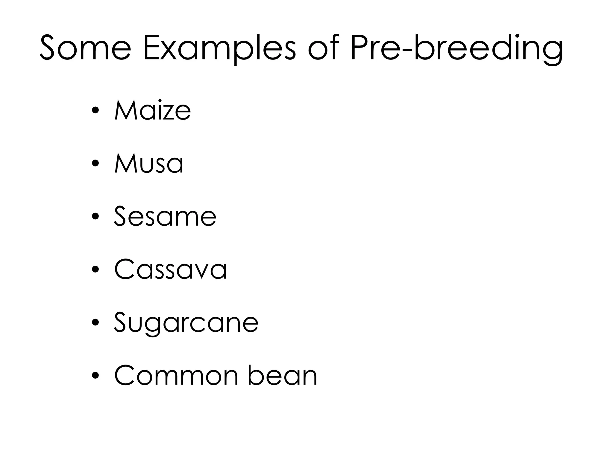 Pre breeding procedures and methods introgression | PDF
