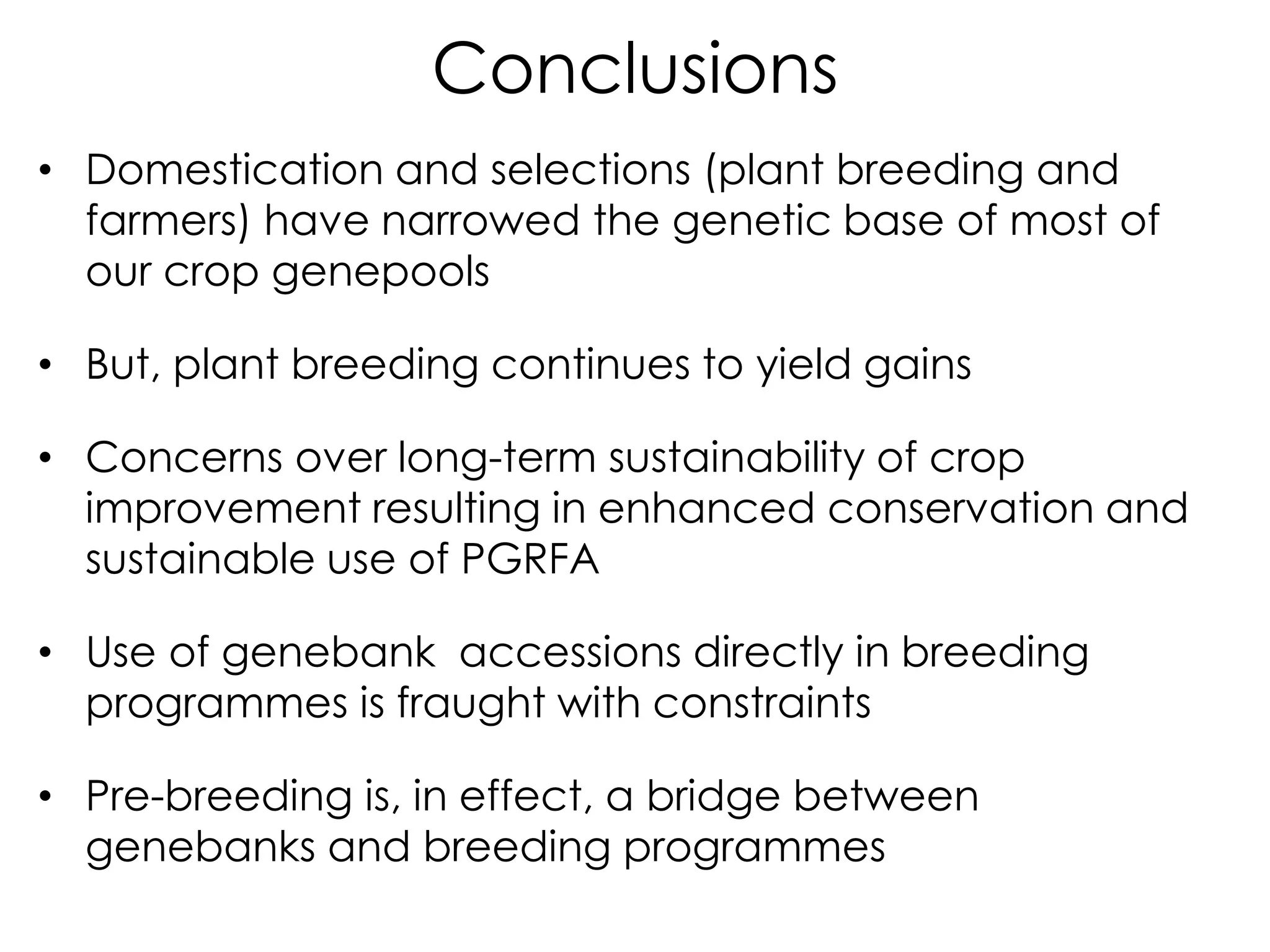 Pre breeding procedures and methods introgression | PDF