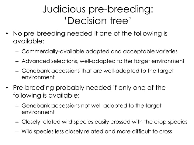 Pre breeding procedures and methods introgression | PDF | Agriculture ...