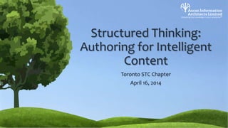 Structured Thinking:
Authoring for Precision
Content™
 