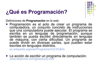 Introduccion a la programacion 2010 | PPT