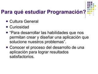 Introduccion a la programacion 2010 | PPT