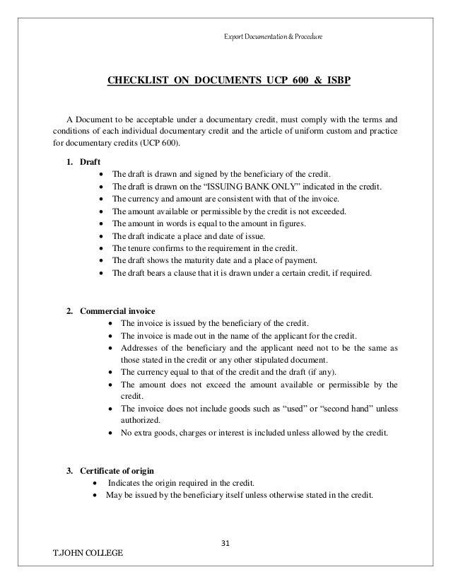 International trade documents ppt picture