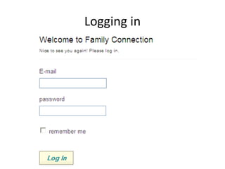 Logging in 