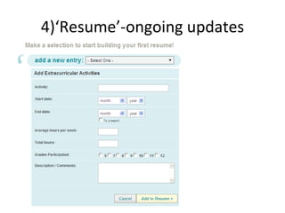 4)‘Resume’-ongoing updates 