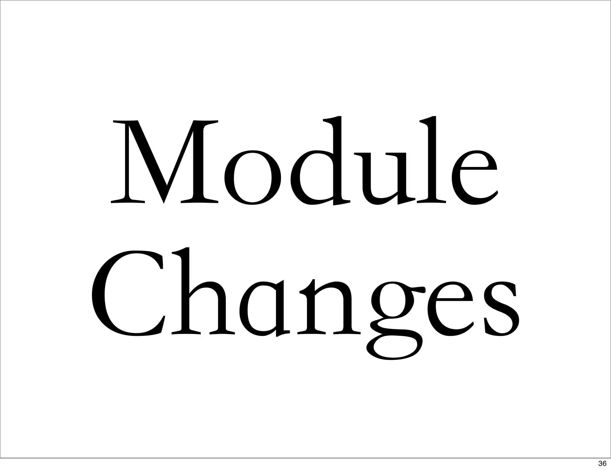 Module
Changes
36
 