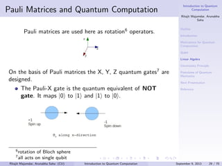Introduction to Quantum Computation. Part - 1 | PDF