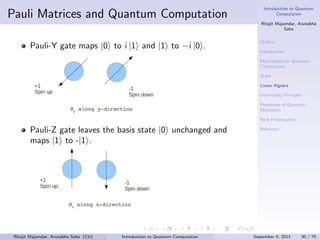 Introduction to Quantum Computation. Part - 1 | PDF