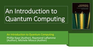 Comprehensive Introduction to Quantum Computing Algorithms and Concepts ...