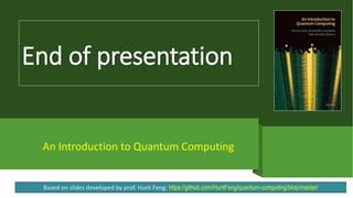 Comprehensive Introduction to Quantum Computing Algorithms and Concepts ...