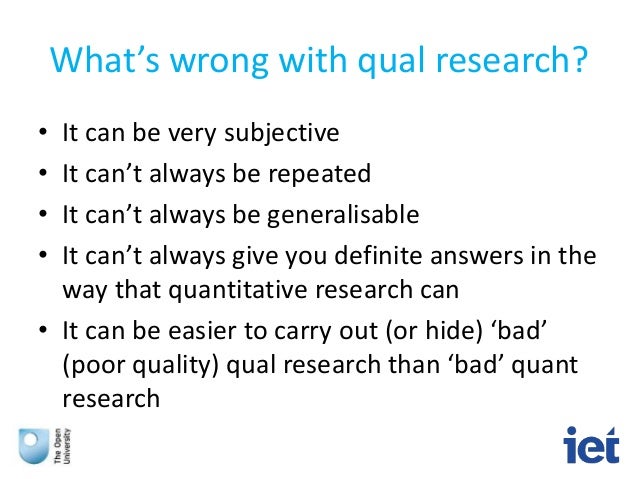 Qual and quant research