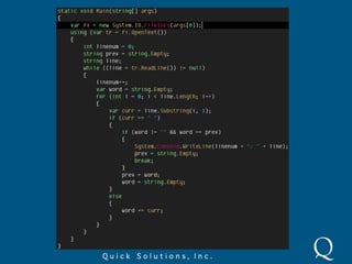  Find doubled words that expand lines