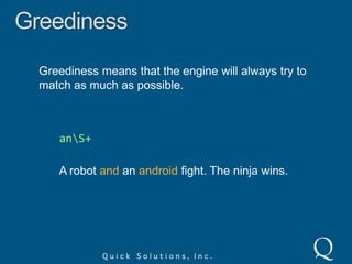 AlternationThe pipe symbol delimits two or more character classes that can both match.cat|dogA cat and dog are expected to followthe dogma that their presence with oneanother leads to catastrophe.