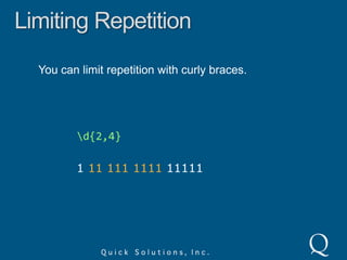 AlternationUse parenthesis to group alternating matches when you want to limit the reach of alternation.\b(cat|dog)\bA cat and dog are expected to followthe dogma that their presence with oneanother leads to catastrophe.