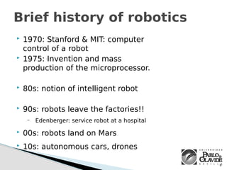 Introduction to Robotics. History and trends. | PDF