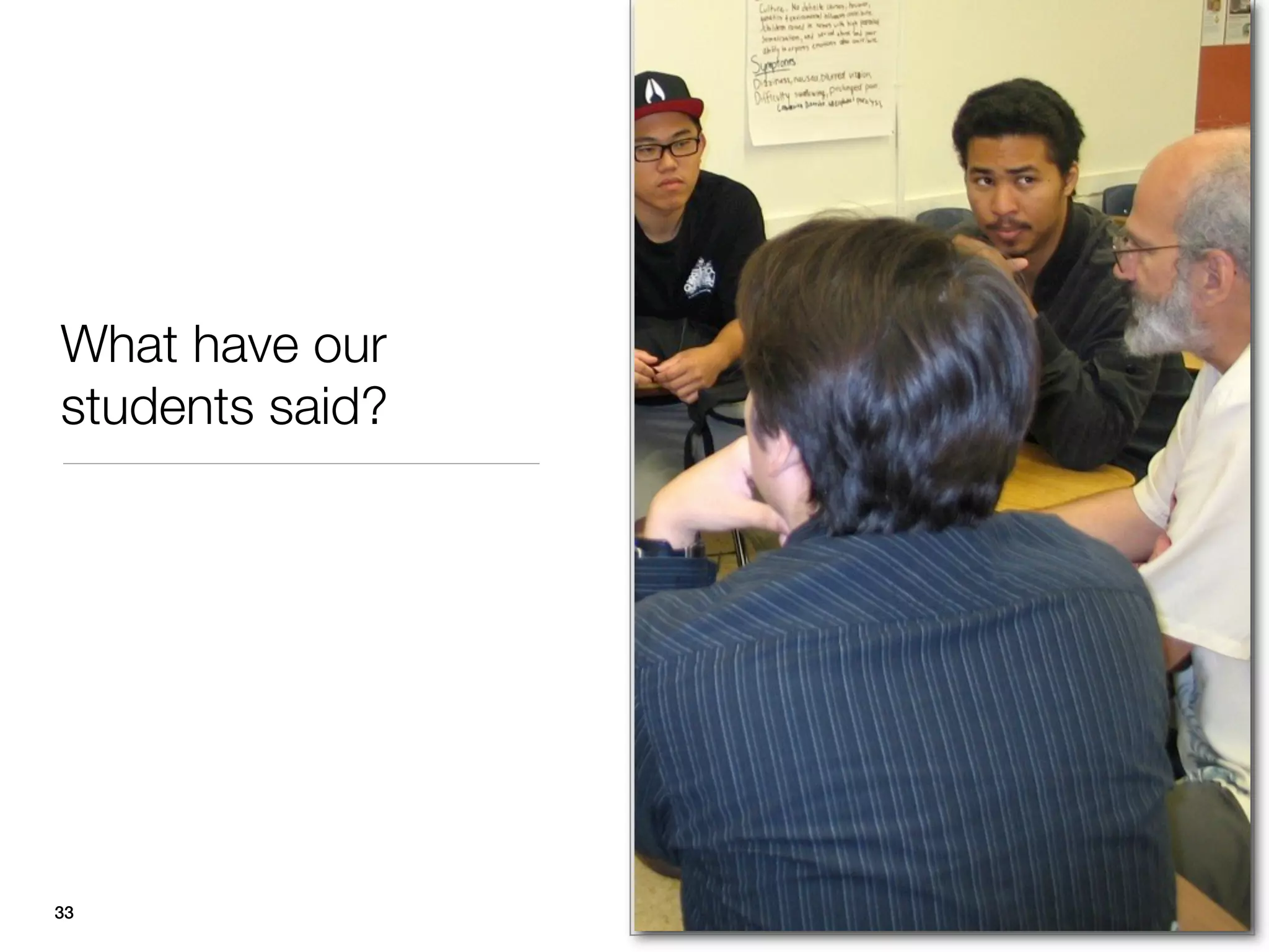 What have our
students said?




33
 