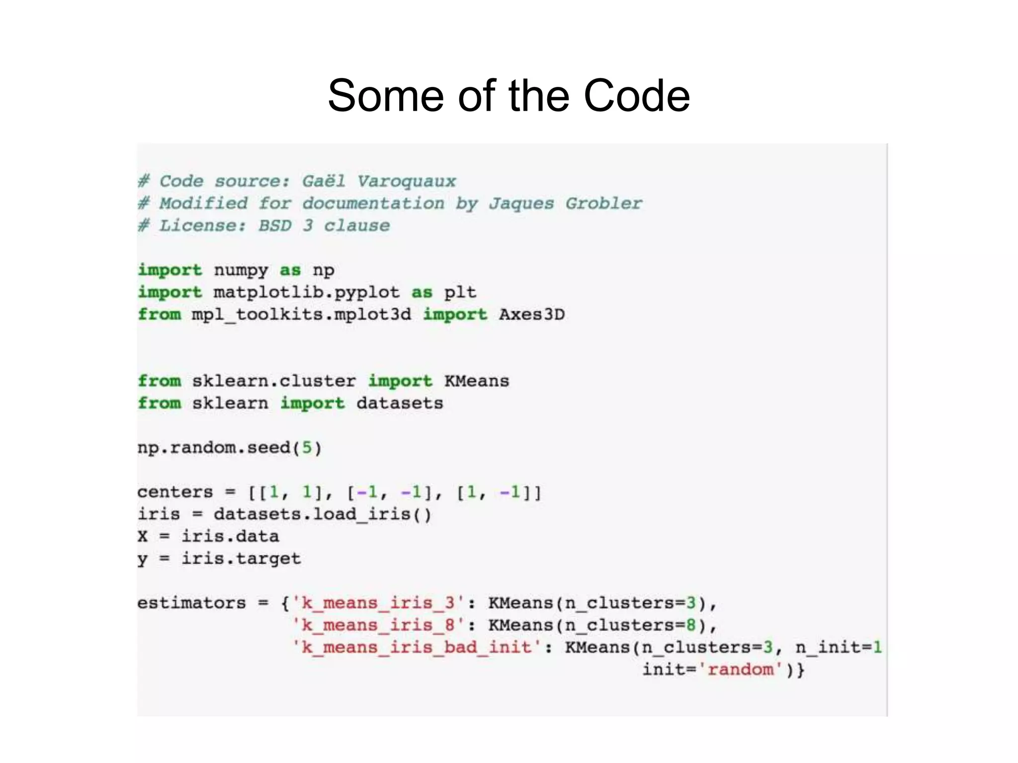 Some of the Code
 