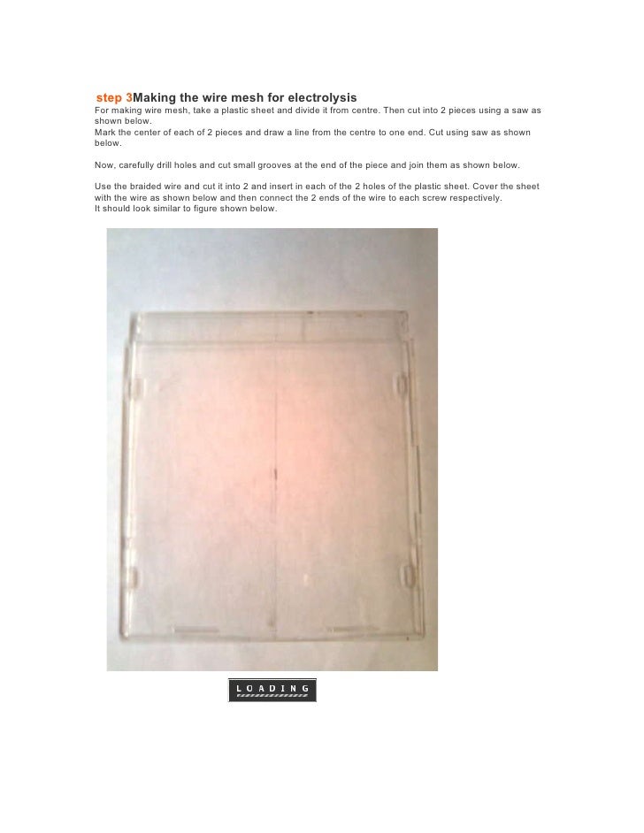 how to separate oxygen from water at home