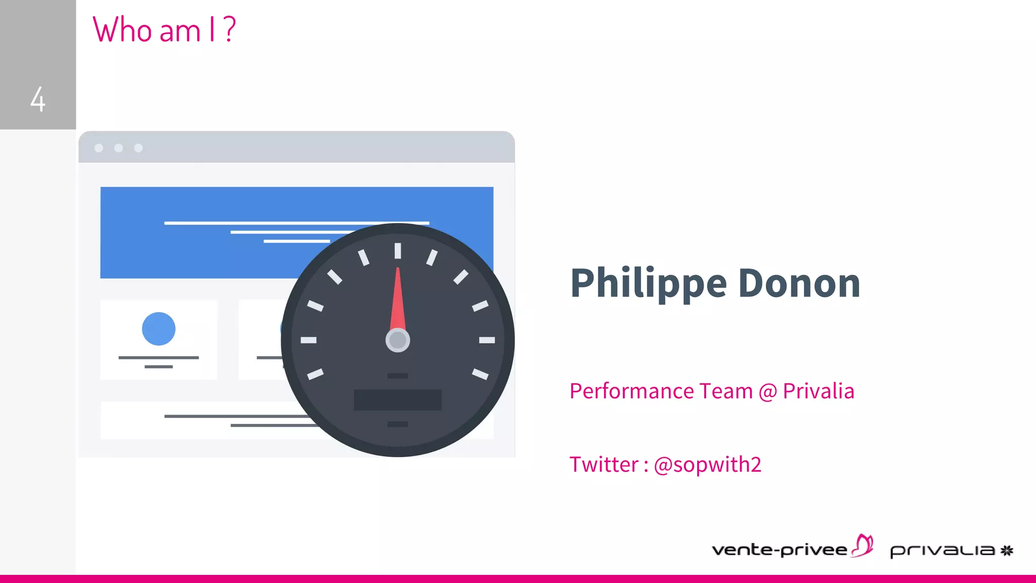 Philippe Donon
Performance Team @ Privalia
Twitter : @sopwith2
4
Who am I ?
 