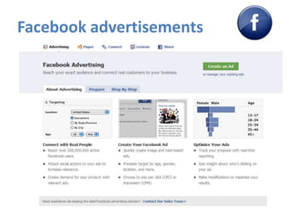 Facebook advertisements<br />