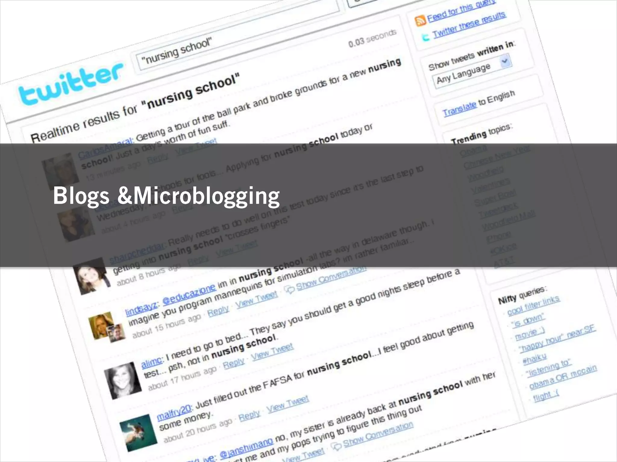 Blogs & Microblogging