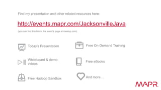 © 2014 MapR Technologies 141
Spark on MapR
• Certified Spark Distribution
• Fully supported and packaged by MapR in partnership with
Databricks
– mapr-spark package with Spark, Shark, Spark Streaming today
– Spark-python, GraphX and MLLib soon
• YARN integration
– Spark can then allocate resources from cluster when needed
 