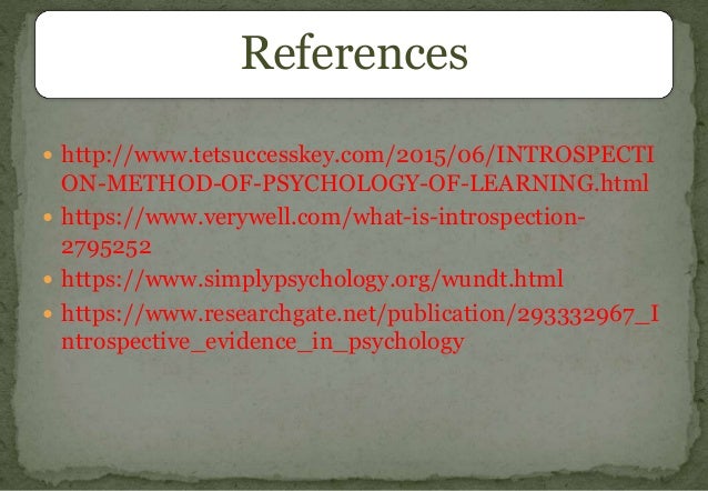 Introspection method