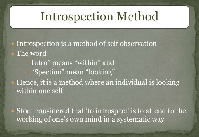 introspection a research tool used by early