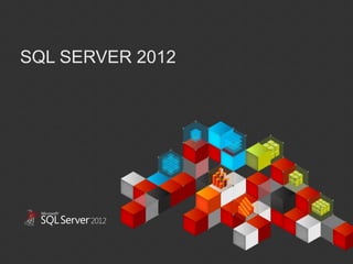 SQL SERVER 2012



This document has been prepared for limited distribution within Microsoft. This document
contains materials and information that Microsoft considers confidential, proprietary, and
significant for the protection of its business. The distribution of this document is limited to
those solely involved with the program described within.




  Confidential and Proprietary © 2011 Microsoft
  Last Updated: Saturday, January 19, 2013
 
