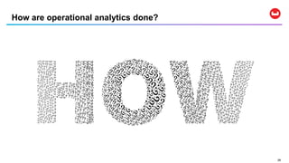 2929
How are operational analytics done?
 