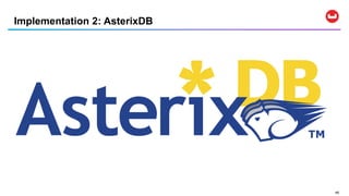 4545
Implementation 2: AsterixDB
 