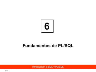 6
Fundamentos de PL/SQL

Introducción a SQL y PL/SQL
1-55

 