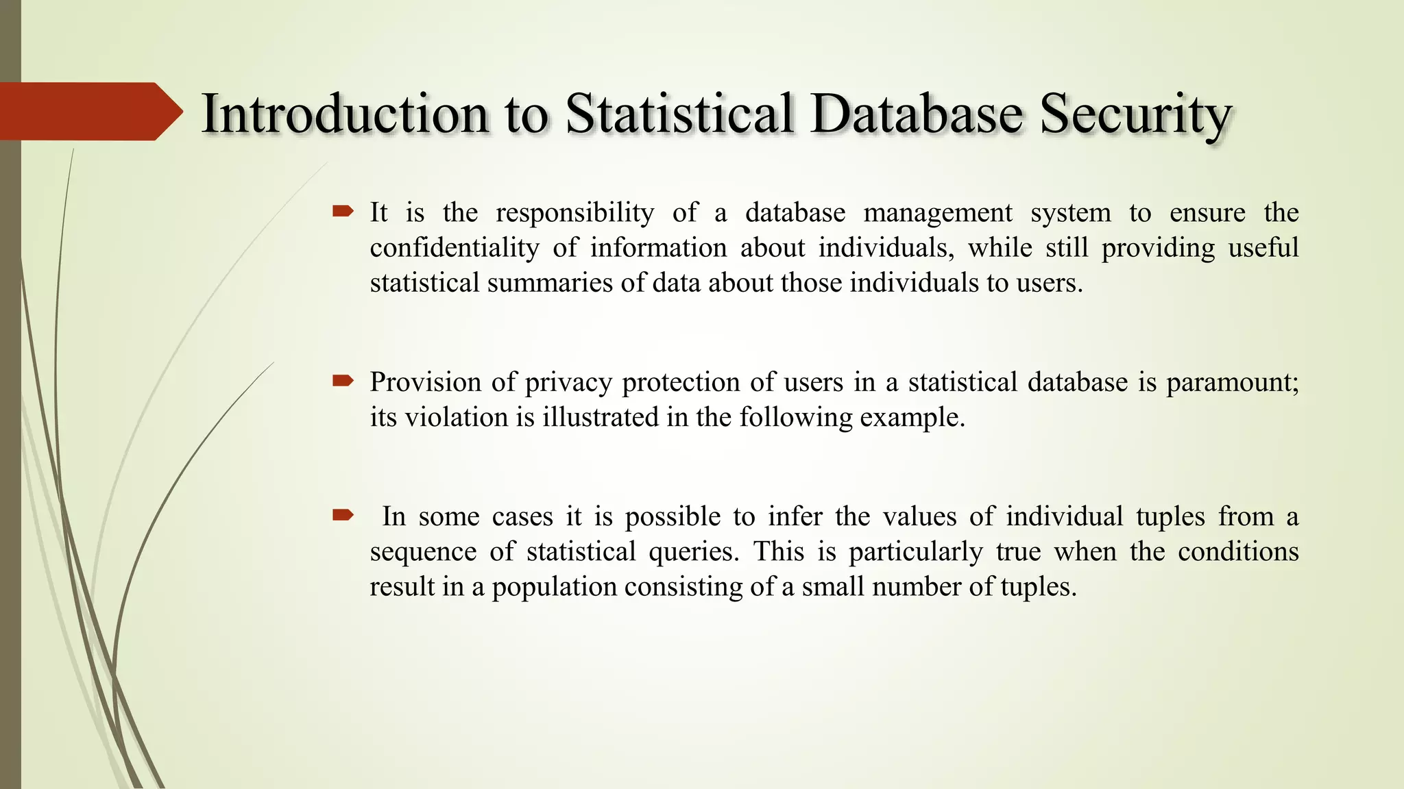 Intro statistical database security pptx