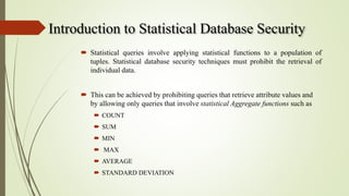 Intro Statistical Database Security Ppt Intro Statistical Database Security Ppt