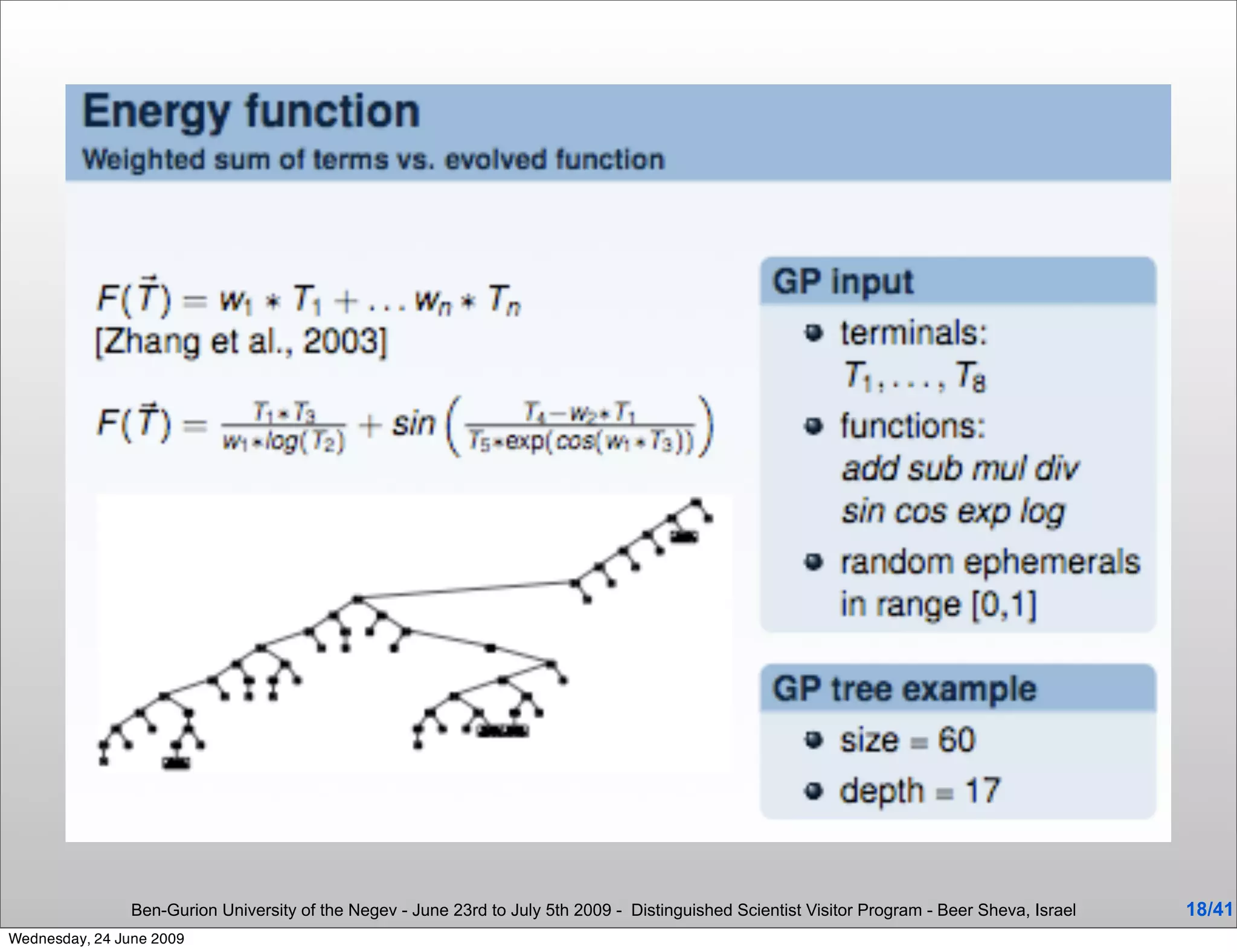 Ben-Gurion University of the Negev - June 23rd to July 5th 2009 - Distinguished Scientist Visitor Program - Beer Sheva, Israel   18/41
Wednesday, 24 June 2009
 