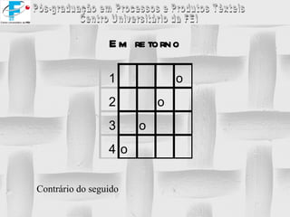 Em retorno Contrário do seguido 