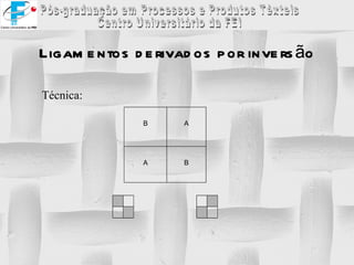 Ligamentos derivados por inversão Técnica: 