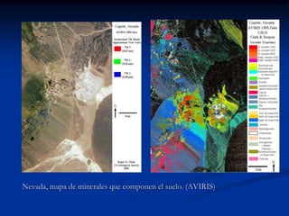 Nevada, mapa de minerales que componen el suelo. (AVIRIS)
 